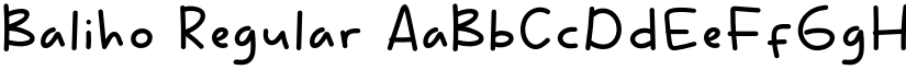 Baliho Regular font