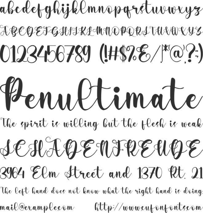 Marjolein font preview
