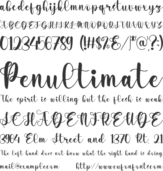 Marjolein font preview