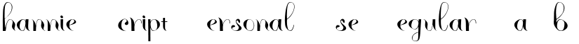 Rhannie Script Personal Use Regular font