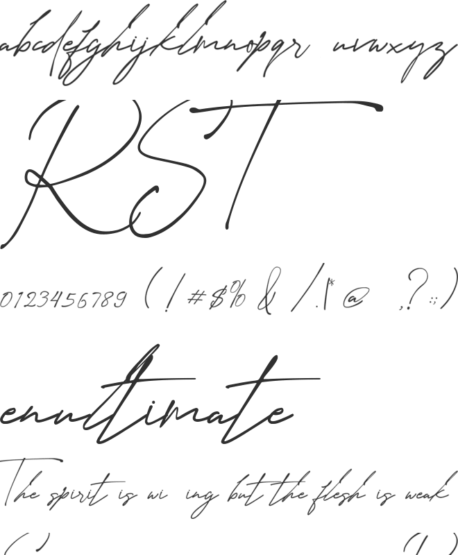 Rantai Signature font preview