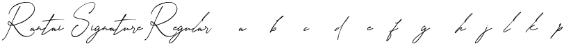 Rantai Signature Regular font