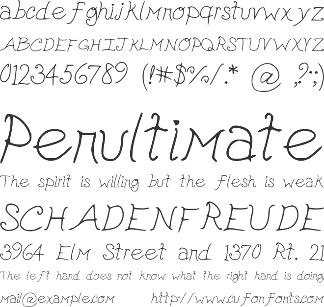 cutepickle font preview