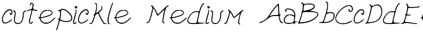 cutepickle Medium font