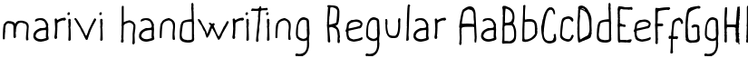 marivi handwriting Regular font