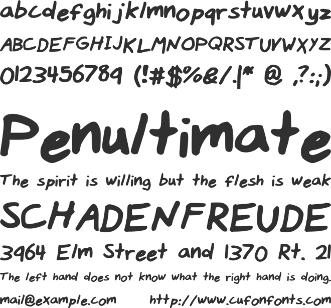 MattsHandwriting font preview