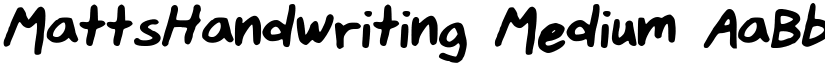 MattsHandwriting font download