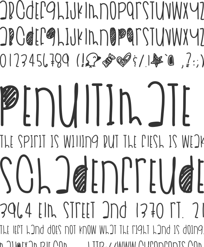 DreamieEyesInStars font preview