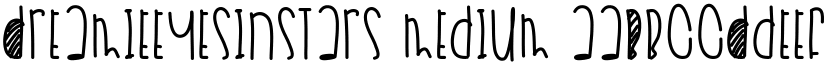 DreamieEyesInStars Medium font