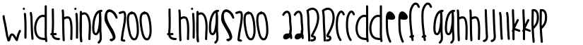 WildThingsZoo ThingsZoo font