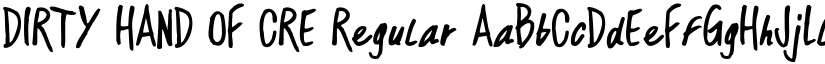 DIRTY HAND OF CRE Regular font