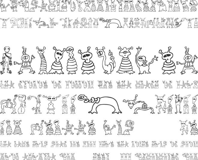 Alien Twits font preview
