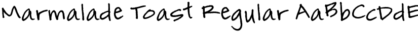 Marmalade Toast Regular font