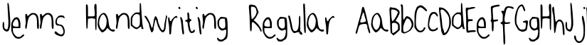 Jenns Handwriting Regular font