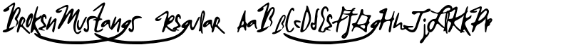 BrokenMustangs Regular font
