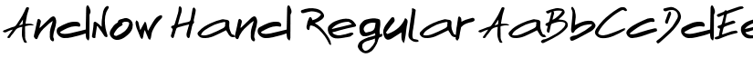 AndNow Hand Regular font