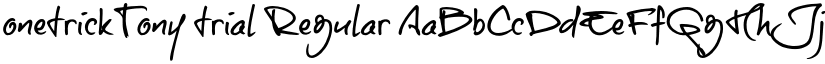 onetrickTony trial Regular font