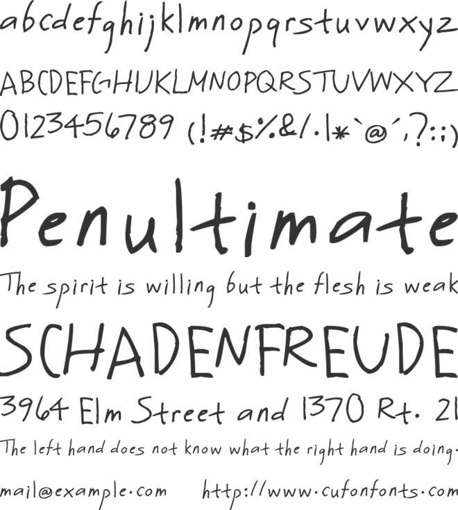 SimplyLin font preview