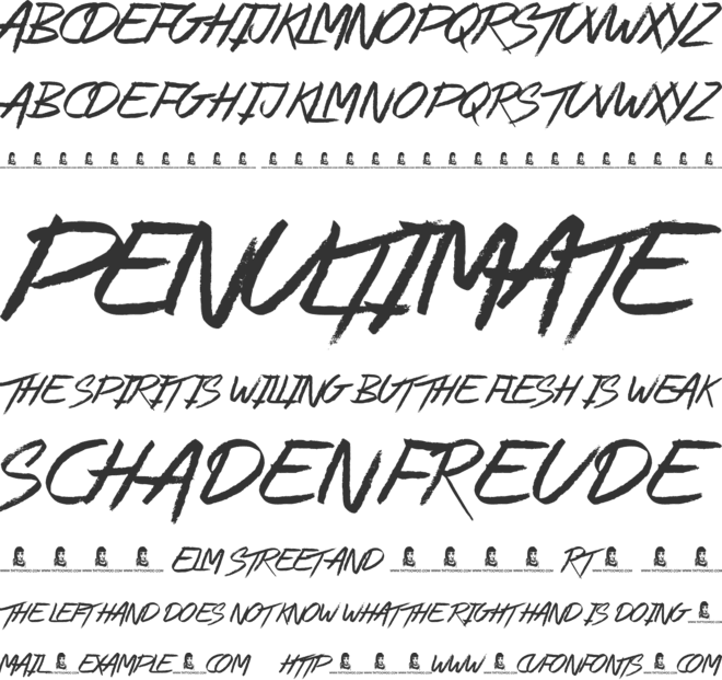 Alley Cat font preview