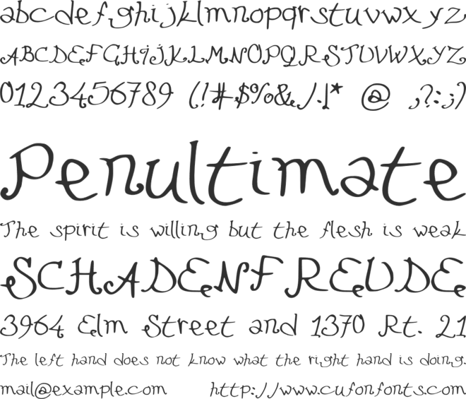 LeFuturAttendra font preview