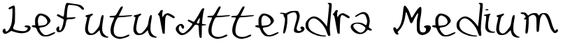 LeFuturAttendra Medium font
