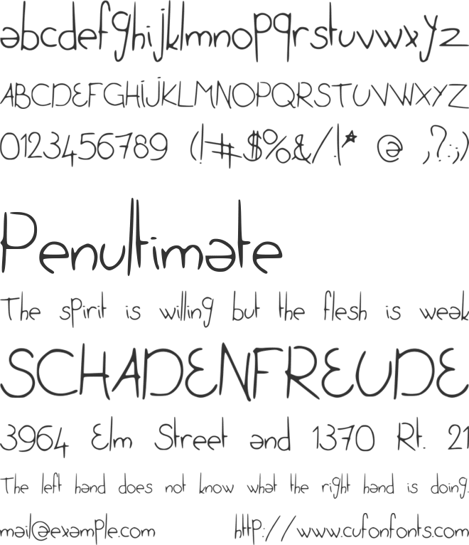 JeNeTOublieraiJamais font preview