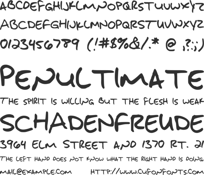 JakesHandwriting font preview