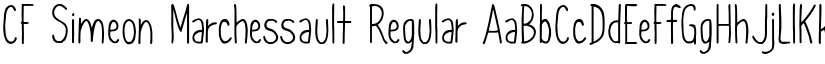 CF Simeon Marchessault Regular font
