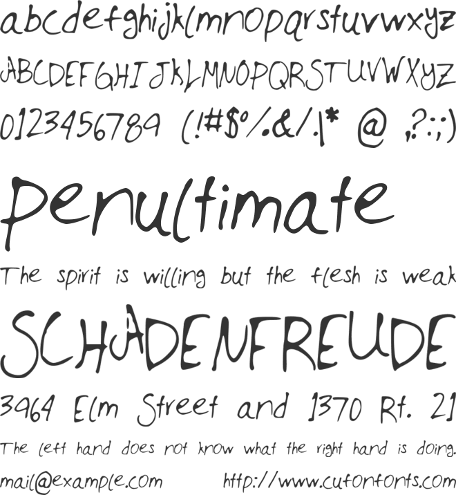 JMillmanuscript font preview