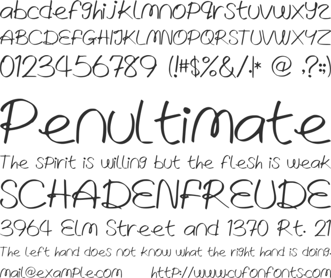 WrittenLies font preview