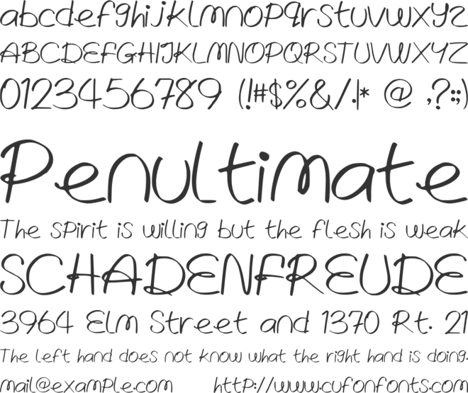 WrittenLies font preview