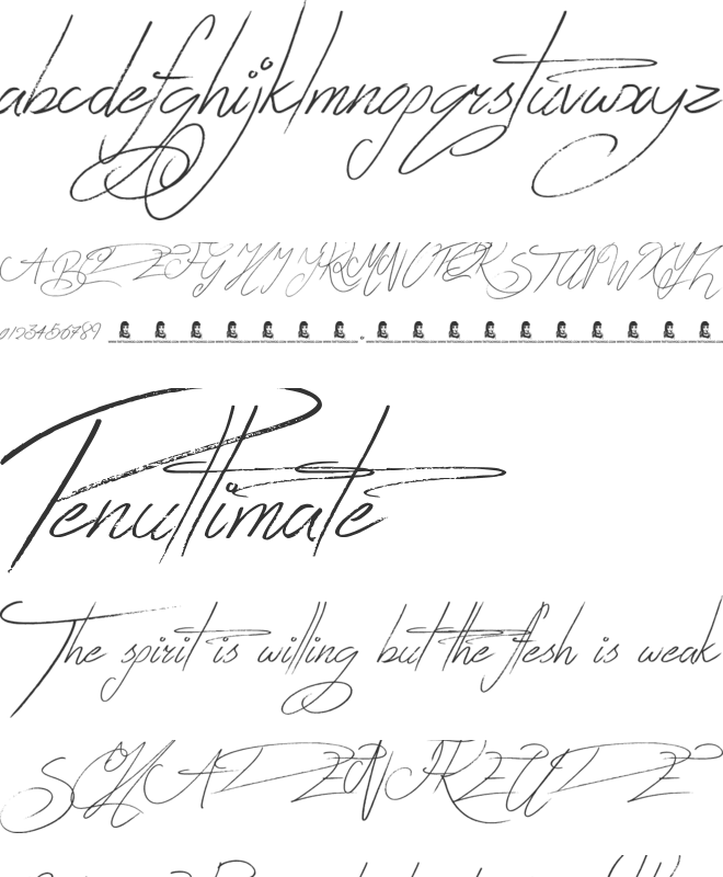 Zentaiges font preview