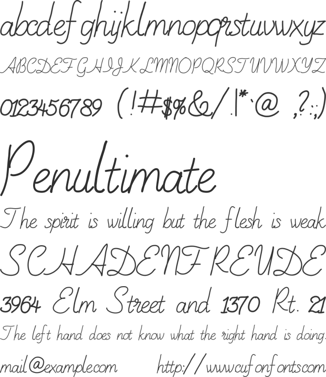 AniLazyDay font preview