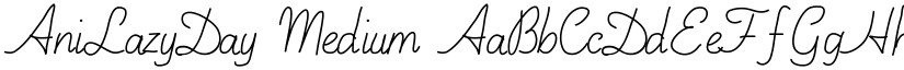 AniLazyDay Medium font