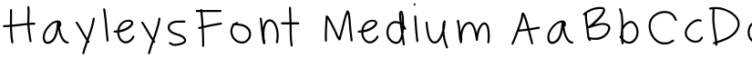 HayleysFont Medium font