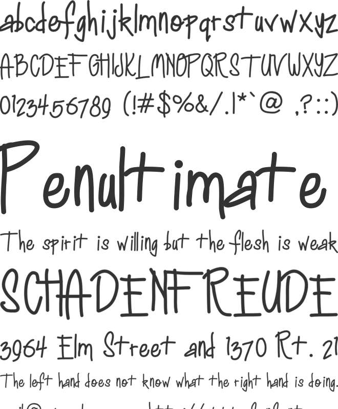 AniHappyDays font preview