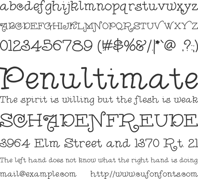 AniShoulder font preview