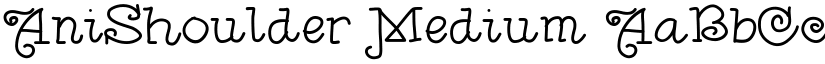 AniShoulder Medium font