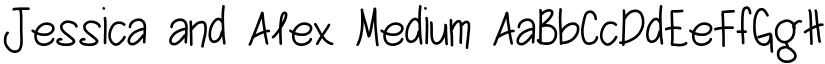 Jessica and Alex Medium font