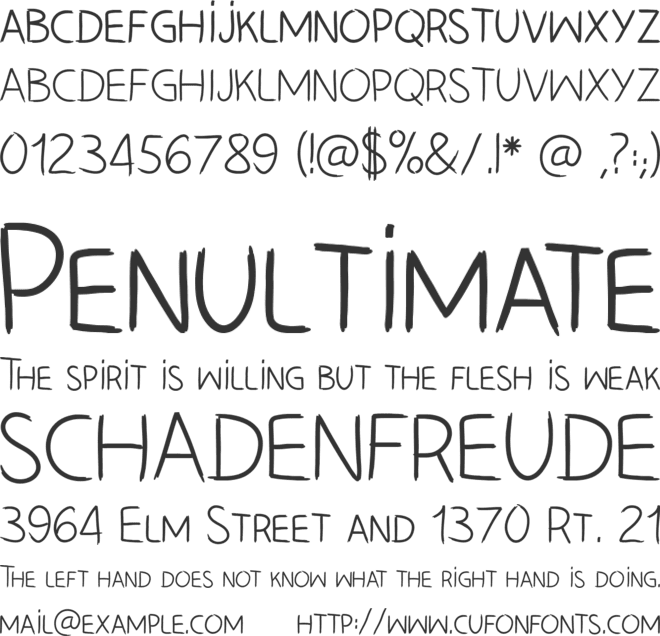 HAND_LEFT_CRE font preview