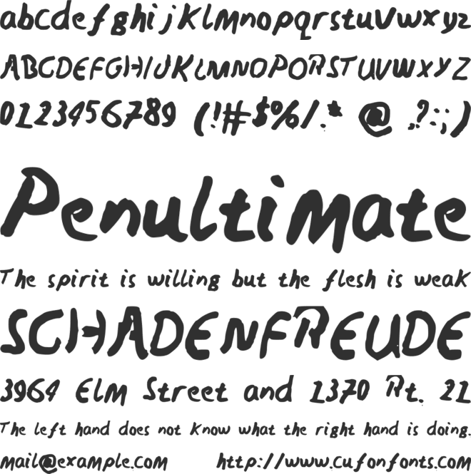 NedsWriting font preview