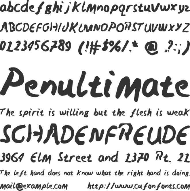 NedsWriting font preview