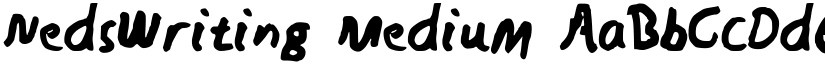 NedsWriting Medium font