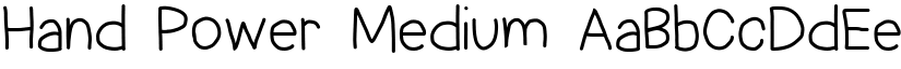 Hand Power Medium font