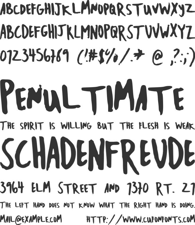 EmileeCaps font preview