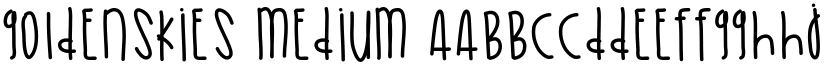 GoldenSkies Medium font
