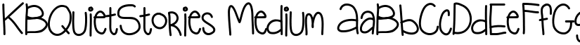 KBQuietStories Medium font