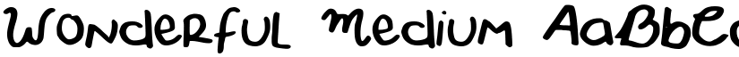 Wonderful Medium font