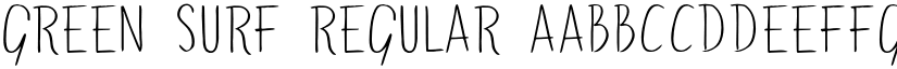 Green Surf Regular font