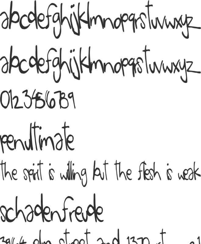 EigthGrade font preview